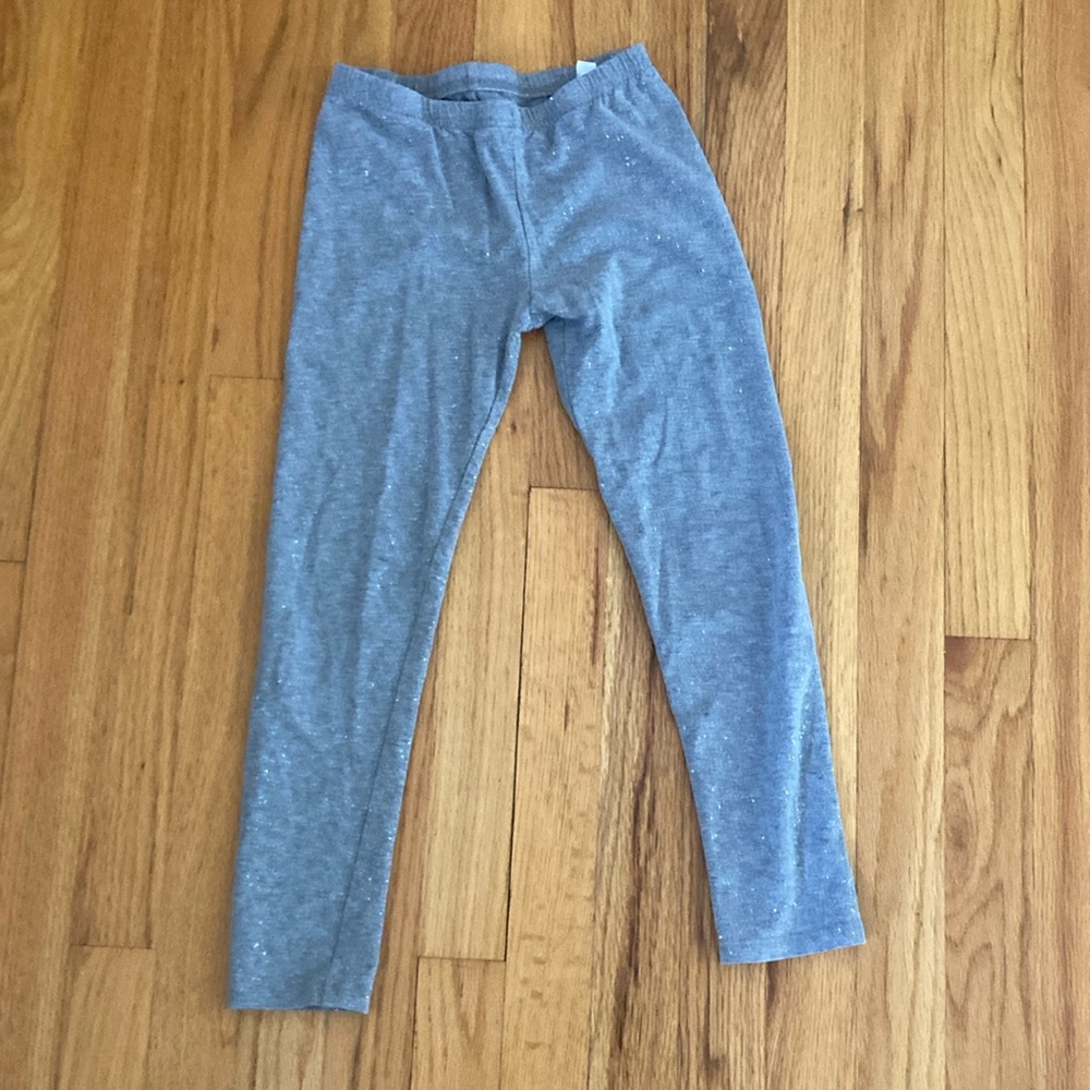 Gray leggings with sparkles, girls size 7.